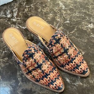 Slayte Women's Multicolor Woven Mules NIB sz 6.5